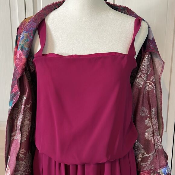 Vintage Nah Nah Floral Blazer and Magenta Dress Suit Set 2-piece Size 8 - Picture 5 of 11